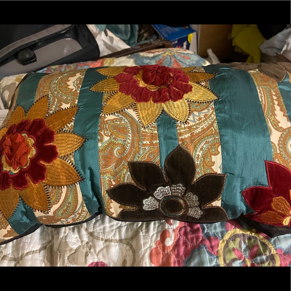 Pier1 beautiful throw pillows. These pillows offer a pop of color to any decor